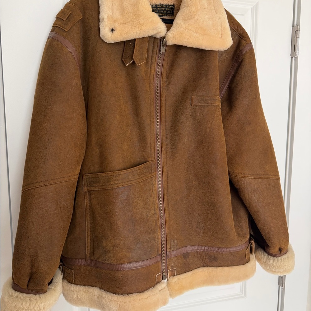 Brown Shearling Leather Jacket